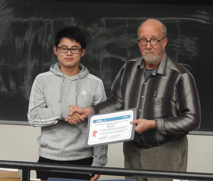 Denver COMSOC Chapter Award to PhD candidate Wei Gao