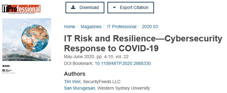 Cybersecurity response to COVID-19
