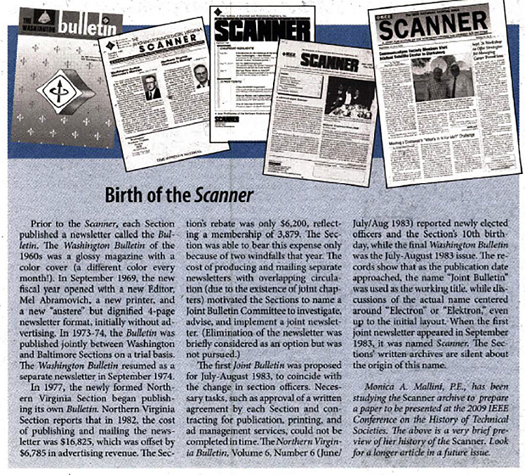 SCANNER newsletters on ETHW Wiki (History)
